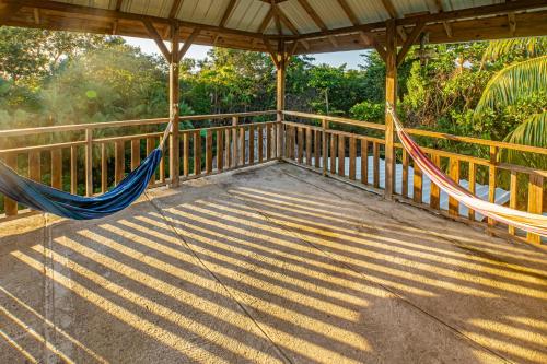 2 Coco Locos at Sunset in Placencia