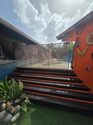 Swimming pool, Bungalow Kerma in Capesterre-Belle-Eau