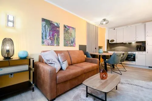 Das Solaris 7 Beach Apartment mit Balkon, Gemeinschaftssauna und Grillplatz in Grömitz, Deutschland