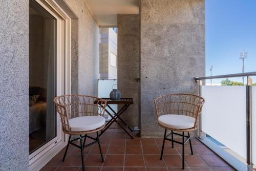 Balcony/terrace, Sunny Beachside Escape by Host Wise in Povoa De Varzim