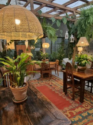 Restaurant, Pousada Santarina in Lagoa da Conceicao