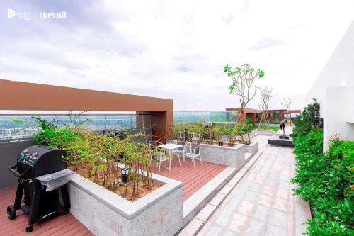 Terraza/balcón, Apartamento de 32 m² en Da Ton, con 1 habitación(es) y 1 baño(s) privado(s) (Giardini Guest House - Masteri WF|H307| Ocean Park) in Gia Lam