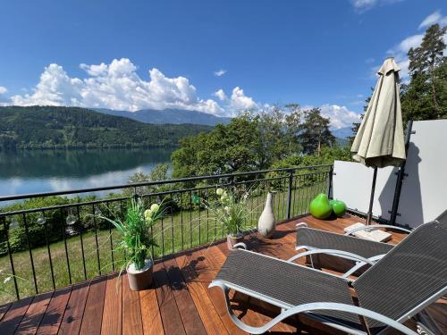 ระเบียง/ชานเรือน, Ferienwohnungen Klinar in มิลส์ตัทท์