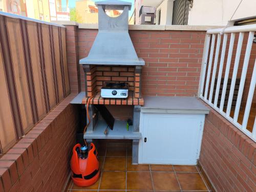 مطبخ, Estudio con terraza junto al mar in La Bolera
