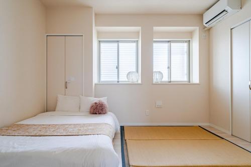 You can enter the beach by swimwear from the room