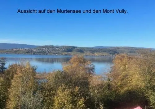 Seeblick in Murten, Schweiz