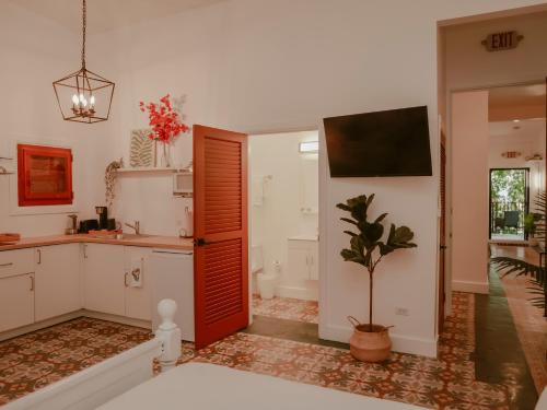 衛浴, Maison Rouge -Room 1 in 克里斯汀斯泰德港