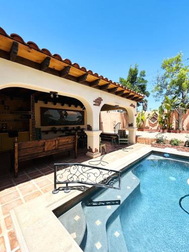 UNIQUE SPANISH HACIENDA HOUSE with POOL VINTAGE 1948 EUROPEAN ANTIQUES ETHNIC ART