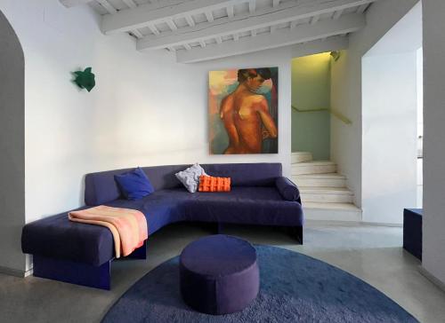 Design & art, patio with orange tree, near Seville in Huevar Del Aljarafe