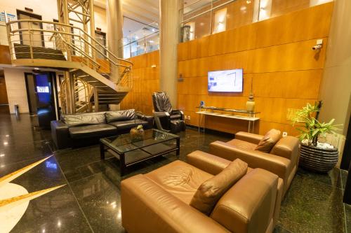 Спільний лаунж/ТБ зона, Royal Golden Hotel - Savassi in Белу-Орізонті