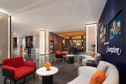 Shared lounge/TV area, 长沙五一广场希尔顿欢朋酒店Hampton by Hilton Changsha Wuyi Square in Changsha