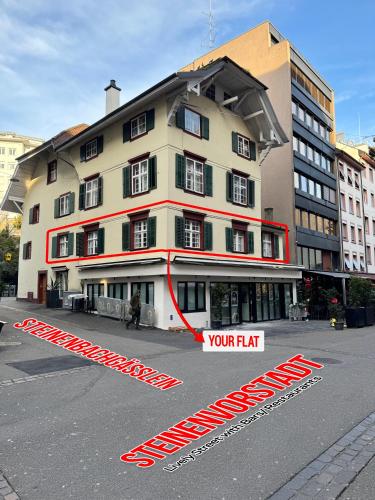 Cozy City Center, 4 Bedroom, New Kitchen, 120sq, 5min walk to Main Station, Basilea (foto 5)