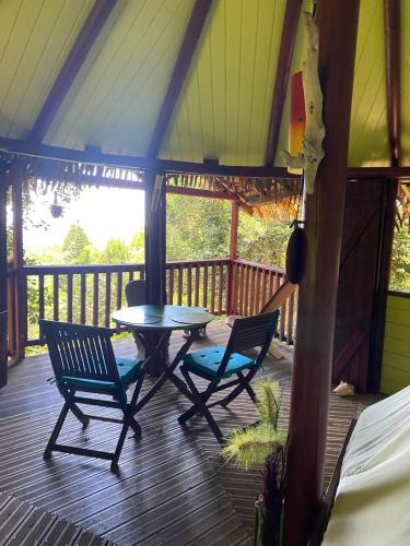 Hutte Karaib Reve de Robinson Une cabane perchee au cœur de la nature tropicale in แตเร่ เดอ โอ