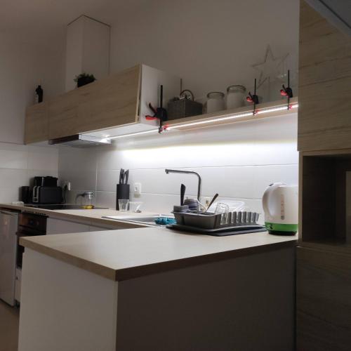 ห้องครัว, Apartmán Bezruč (Apartman Bezruc) in โนวา ปากา