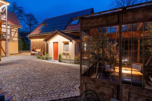 Viesnīcas āriene, Bio Apartments mit Saunabereich im Bio Naturidyll Wiesengrund in Struppen