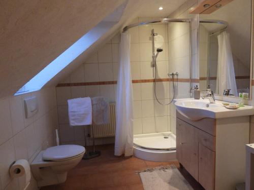 Fürdőszoba, Ferienwohnung Am Steg 6 in Colbe