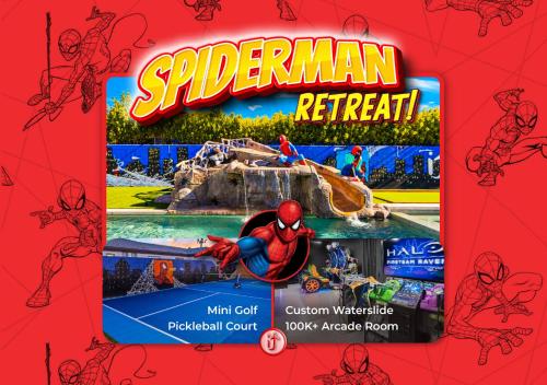 Da Spidey House: Waterslide, 100K Gameroom, Pickleball, Bocceball, & More Da Spidey House: Waterslide, 100K Gameroom, Pickleball, Bocceball, & More