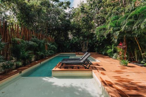 Quiet, Lux, Spacious and Comfy 2bd 2bth Condo,Private Pool, Wifi, AC, 24hr security, Tulum (fotografie 6)