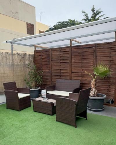 ระเบียง/ชานเรือน, Tenerife Experience Hostel in ซานตา ครูซ เดอ เทเนริเฟ