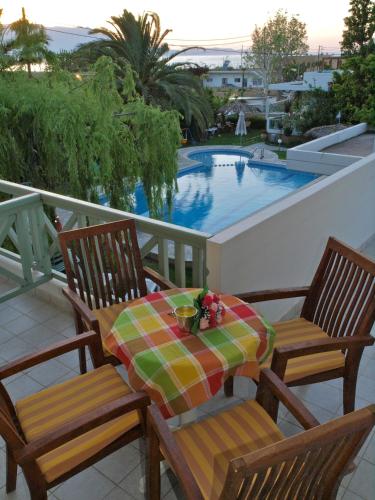 Balcony/terrace, Cormoranos Apartments Rooms Eco Green in Mithimna