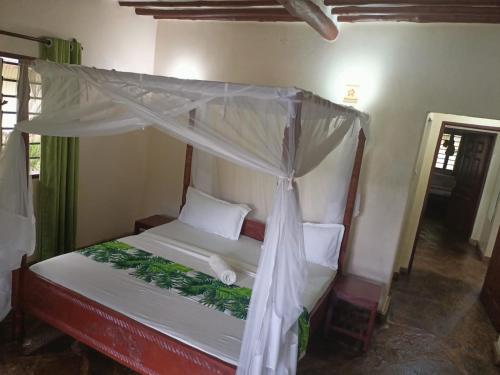 1 double bed, 1 bunk bed