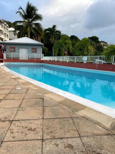 สระว่ายน้ำ, Studio Vue Mer avec Terrasse Profitez de Tartane en Martinique in ลา ทรินิตี้
