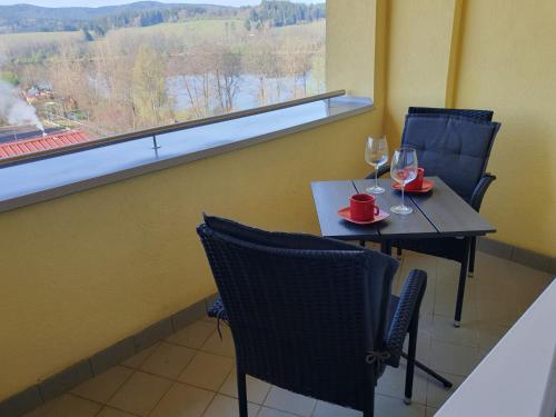 parveke/terassi, Ubytování Hanka v pokoji s bakónem C408 (Ubytovani Hanka v pokoji s bakonem C408) in Frymburk