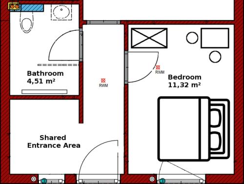 Alaprajzok, Modernes Zimmer mit kostenlosem Parkplatz - LIMA Vermietung in Rothneusiedl