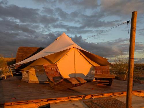 Glamping con cocina-baño individual en tu tienda gîte à louer Méntrida