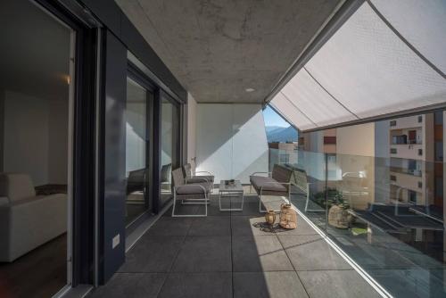 Balkon/terasa, Brand new apartment City11 in Massagno