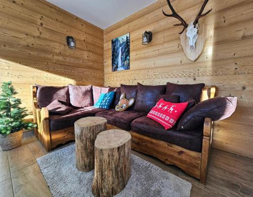 Magnifique chalet avec terrasse, jardin et sauna extérieur gîte à louer Chapelle-des-Bois