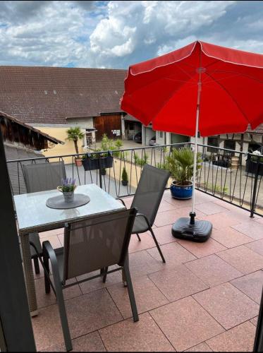 Балкон/тераса, Dreiländereck-Ferienwohnung in Eschbach (Dreilandereck-Ferienwohnung in Eschbach) in Eschbach