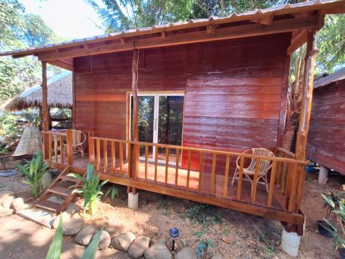 balkon/terras, Koalama Cambodia in Koh Rong Sanloem