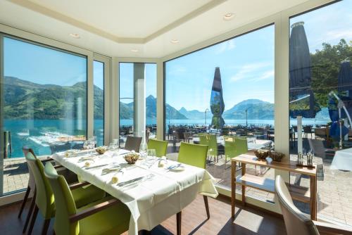 餐廳, Hotel Nidwaldnerhof directly on the lake, Swiss Quality in 貝肯雷特