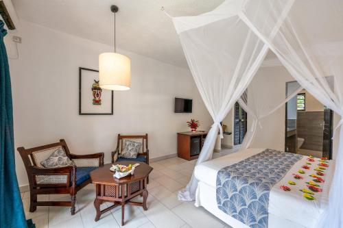 Quarto duplo, deluxe, lado do mar, varanda
