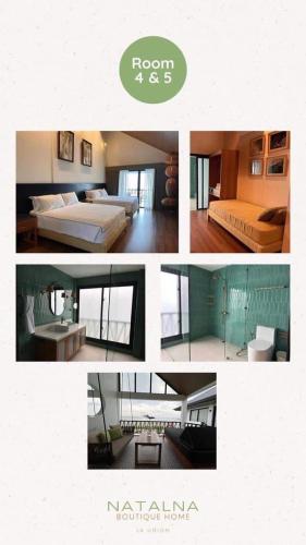 2 double beds, 1 twin bed
