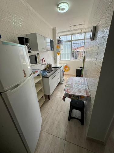 ห้องครัว, Apartamento Solemar - Praia Grande in โซเลมาร์