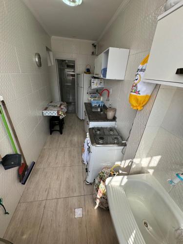 ห้องครัว, Apartamento Solemar - Praia Grande in โซเลมาร์