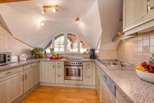 مطبخ, Ferienwohnung Rosengarten in زينجست