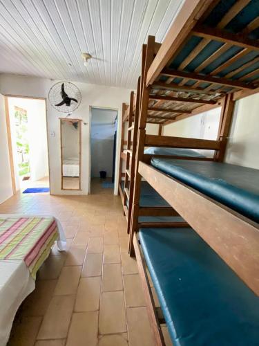 1 double bed, 2 bunk beds