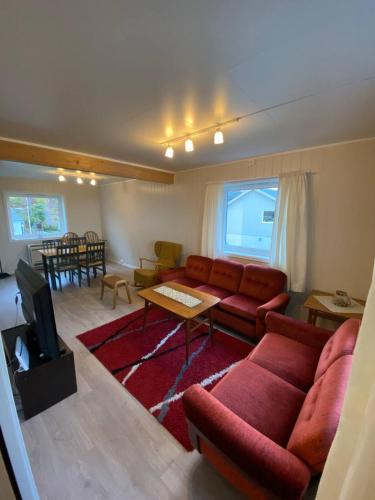 Közös társalgó / TV, Inger- og Petterhuset in Tind