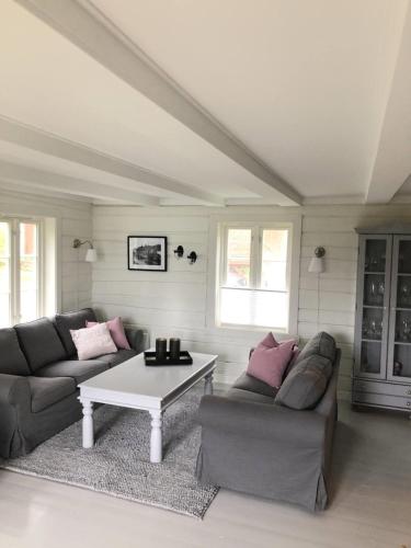 Общ салон/телевизионна зона, Vettingstua, beautiful house down by the sea. in Gravdal