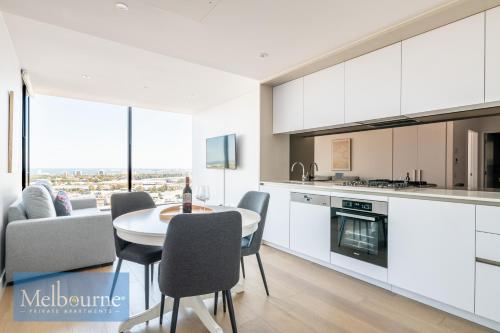 Kitchen, Melbourne Private Apartments Collins Wharf Waterfront Docklands in Docklands