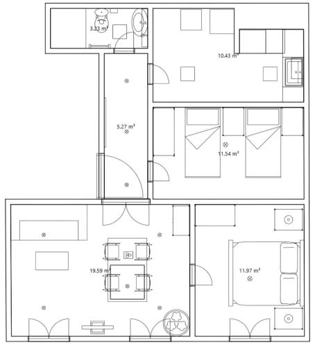 Very Sunny apartment with large balcony 3rd floor