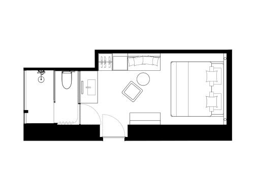 Standard Double Room with No View and Lounge Access - Non-Smoking image 3