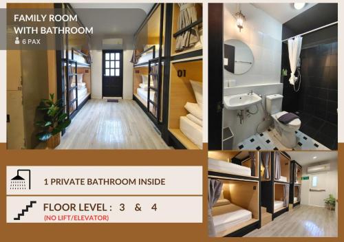Hope Hostel Hatyai Room Type - Family Room with Bathroom