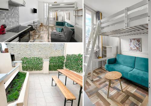 keittiö, Studio rénové, cuisine équipée (Studio renove, cuisine equipee) in La Courneuve