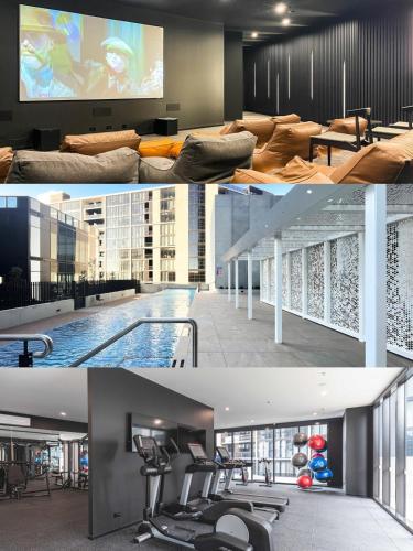 صالة مشتركة/ منطقة التلفزيون, New & Rated Free Spa, Gym, Parking & More in بلكونين