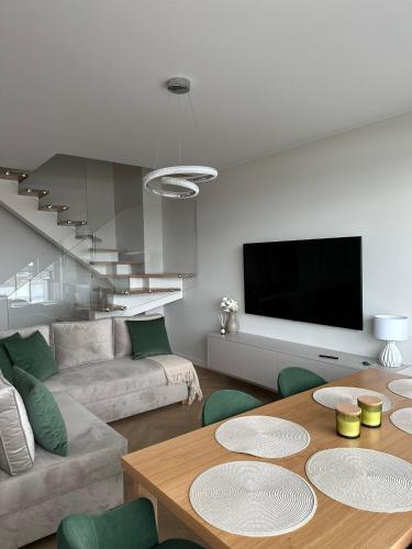 Спільний лаунж/ТБ зона, Apartament Premium Zamkowa B21 in Тчев