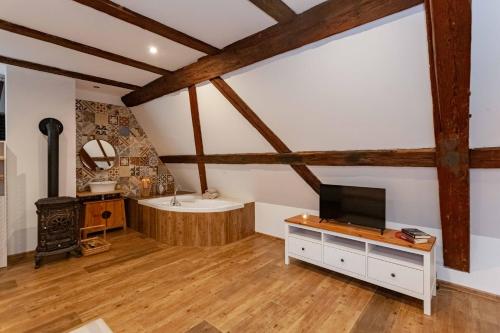 浴室, Resort Mlýn Karolínka (Resort Mlyn Karolinka) in 弗拉諾夫納德迪伊